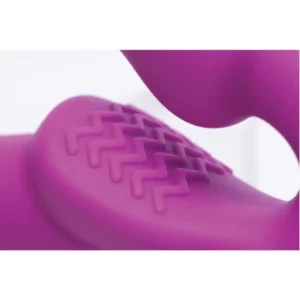 Close-up of textured purple silicone surface.