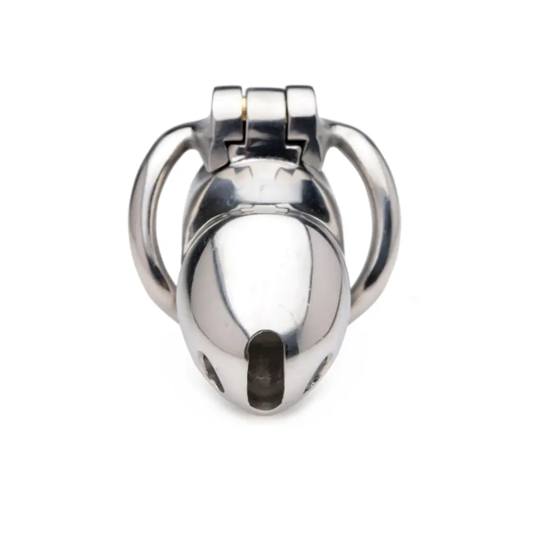 Stainless steel male chastity cage device