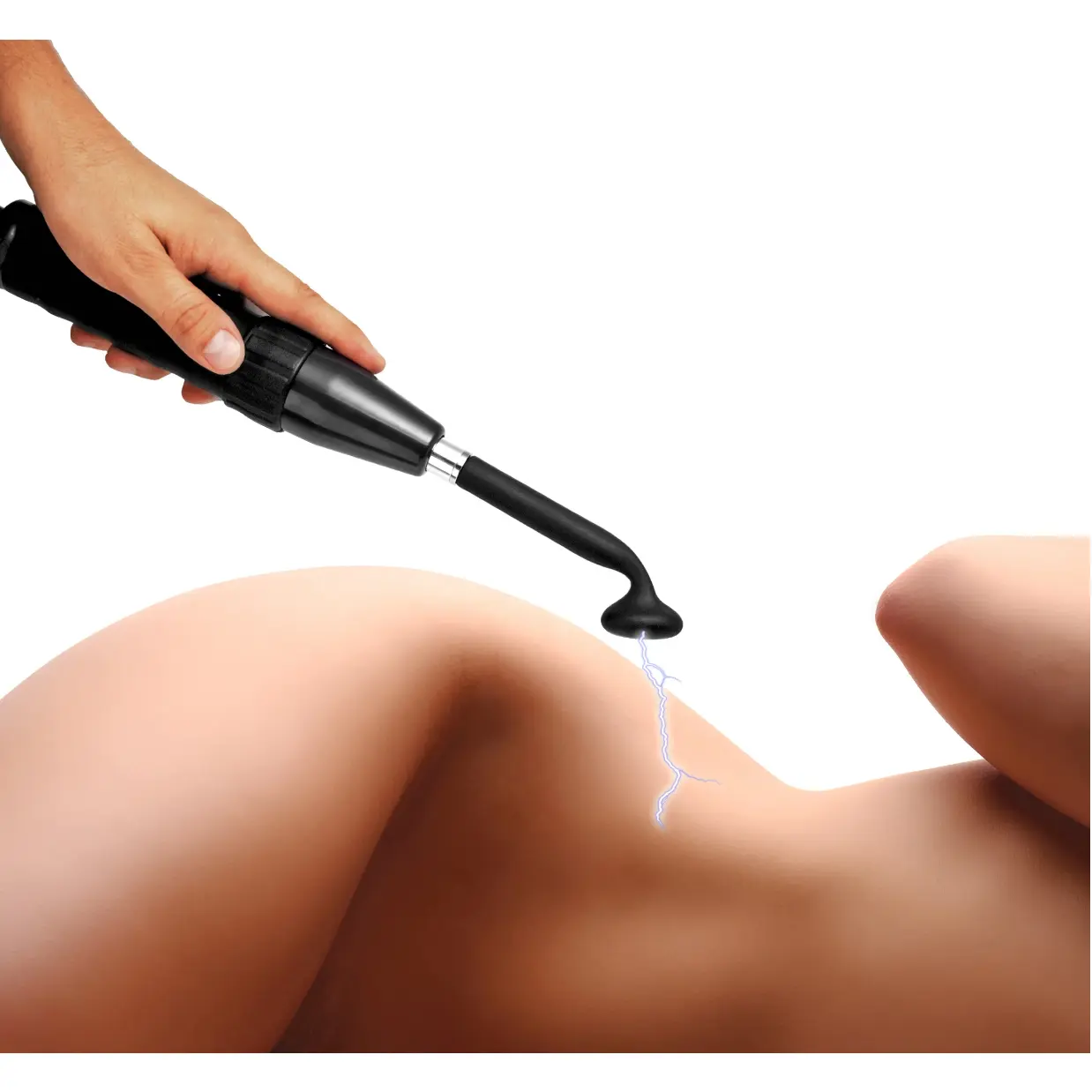 High frequency wand used on skin treatment