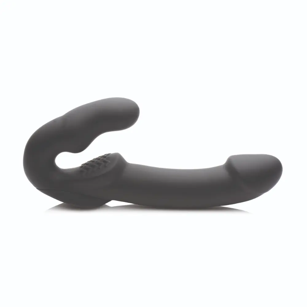 Black ergonomic silicone dual-end massager