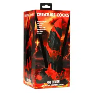 Fire Demon silicone dildo in packaging.