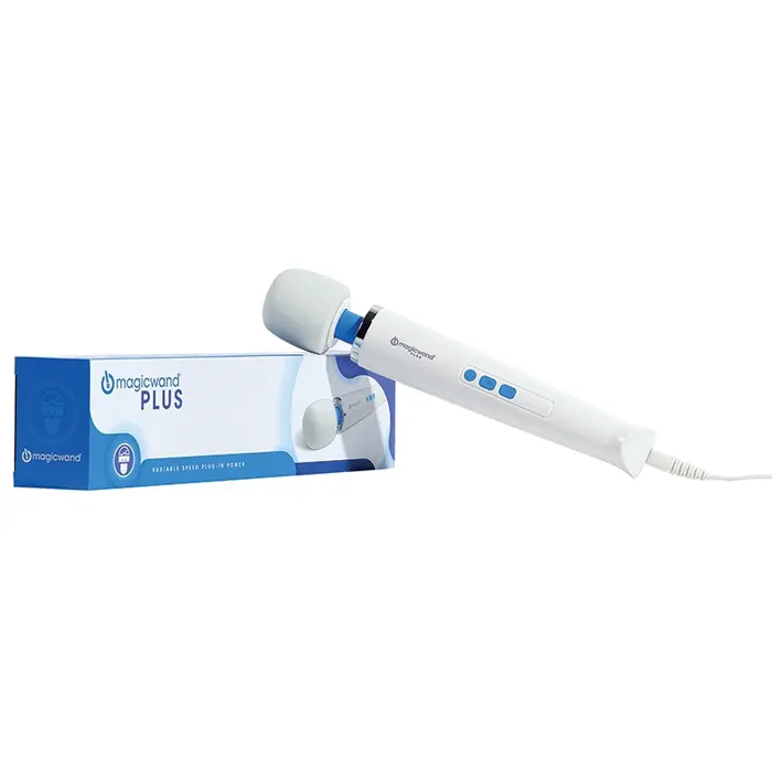 Magic Wand Plus personal massager with packaging