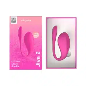 Pink wearable vibrator with box, remote control included.