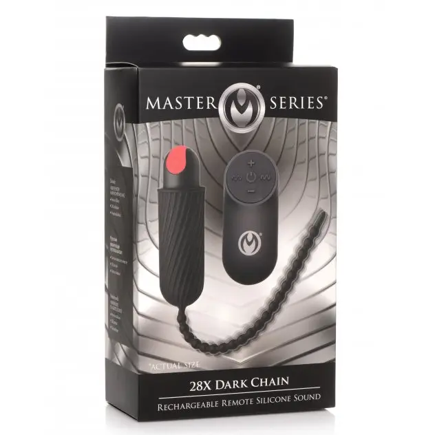 Master Series Dark Chain remote control vibrating beaded sound
