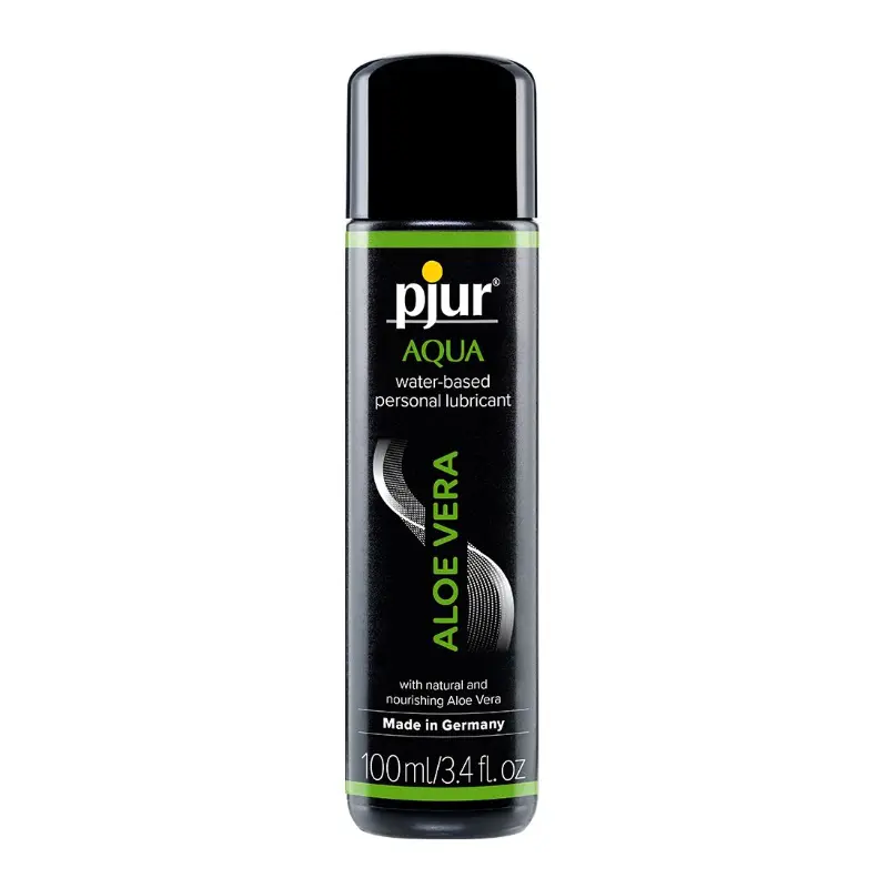 Pjur Aqua Aloe Vera lubricant bottle.