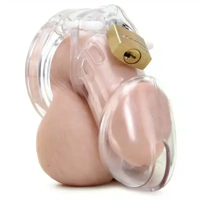 6000s standard clear classic chastity cage