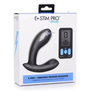 E-Stim vibrating prostate massager with remote control.