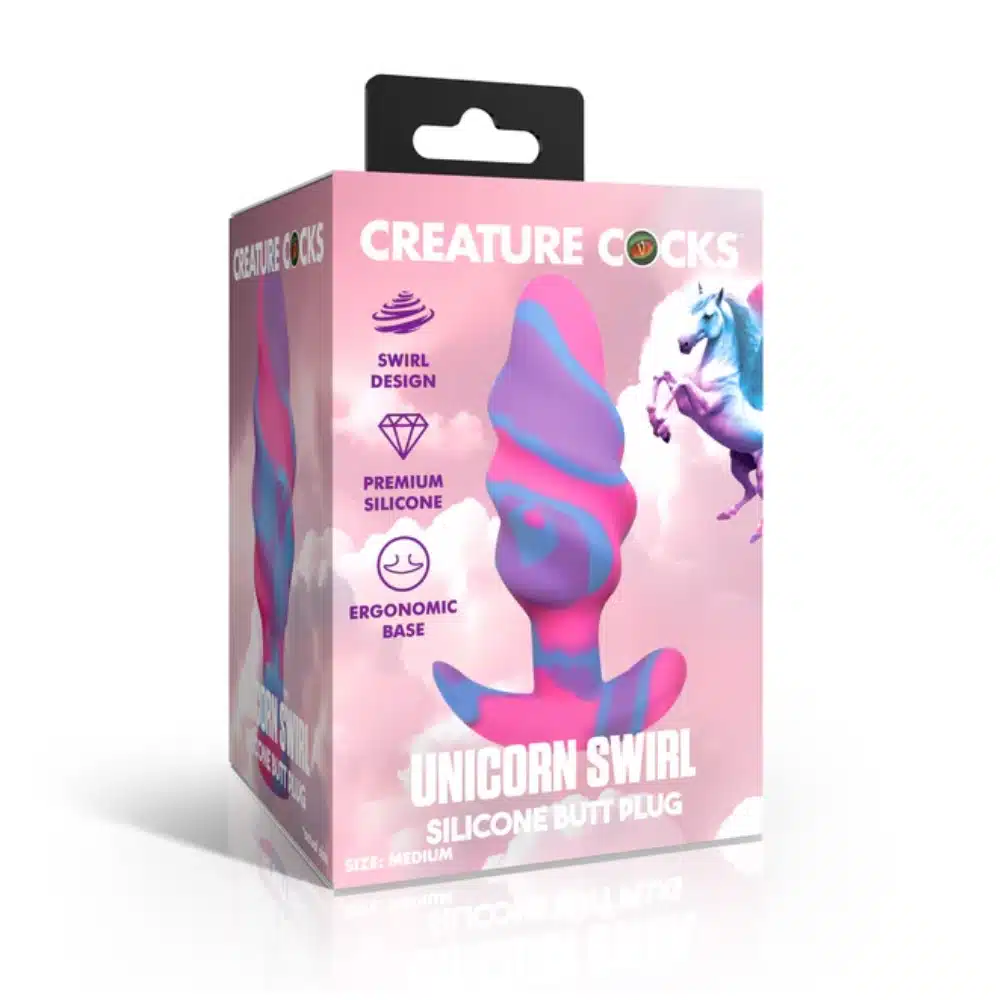 Creature Cocks Unicorn Swirl Butt Plug – Large