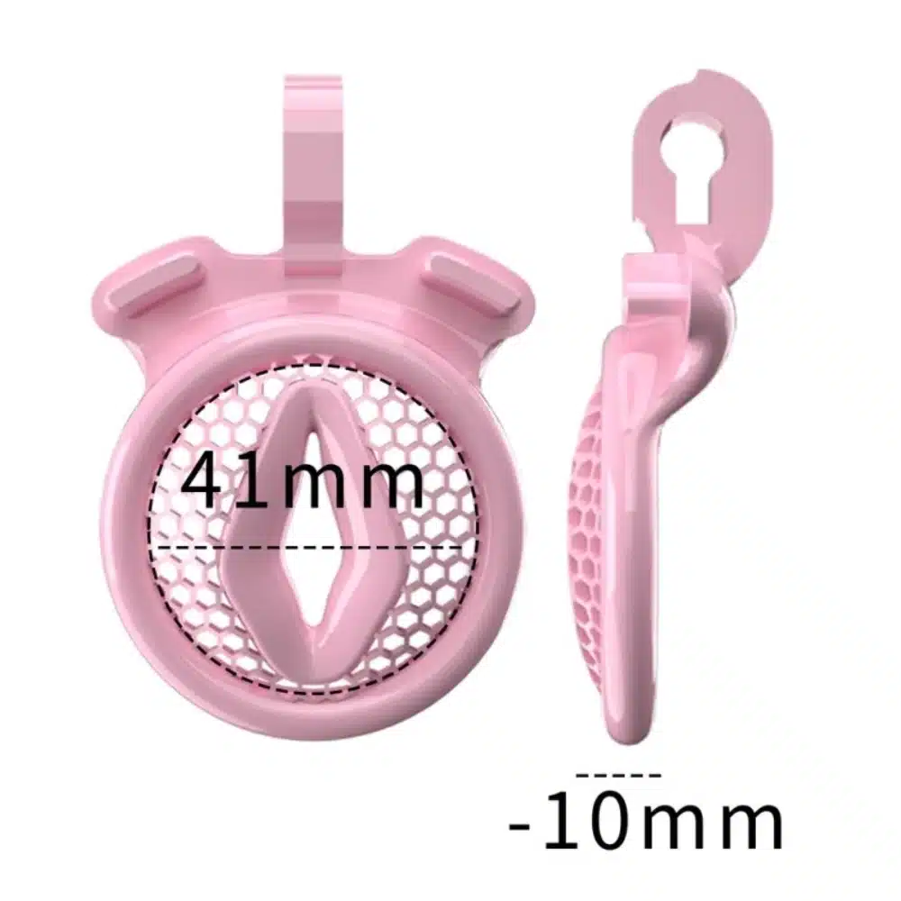 clit sissy chastity cage pink