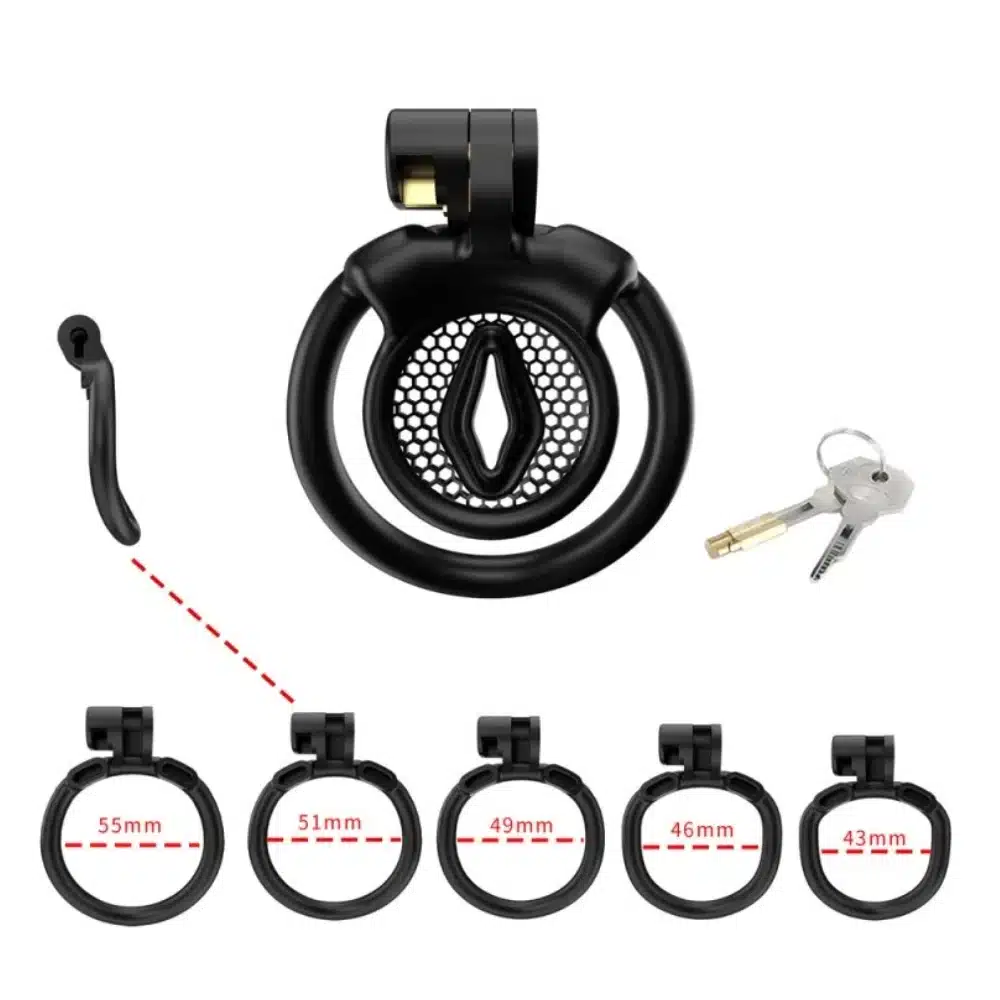 clit sissy chastity cage pink