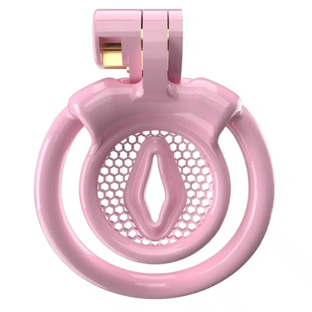 clit sissy chastity cage pink