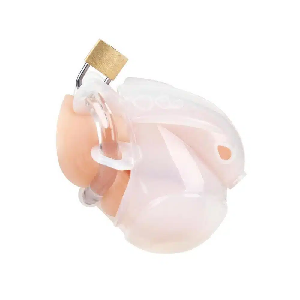 Blue Line Full Restraint Silicone Cock and Balls Chastity Device