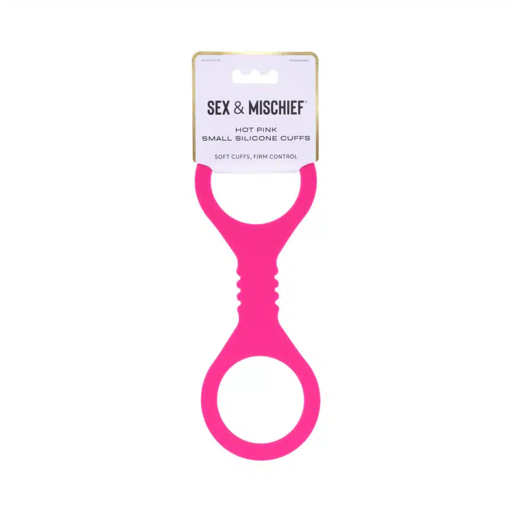 Sex & Mischief Silicone Cuffs - Hot Pink