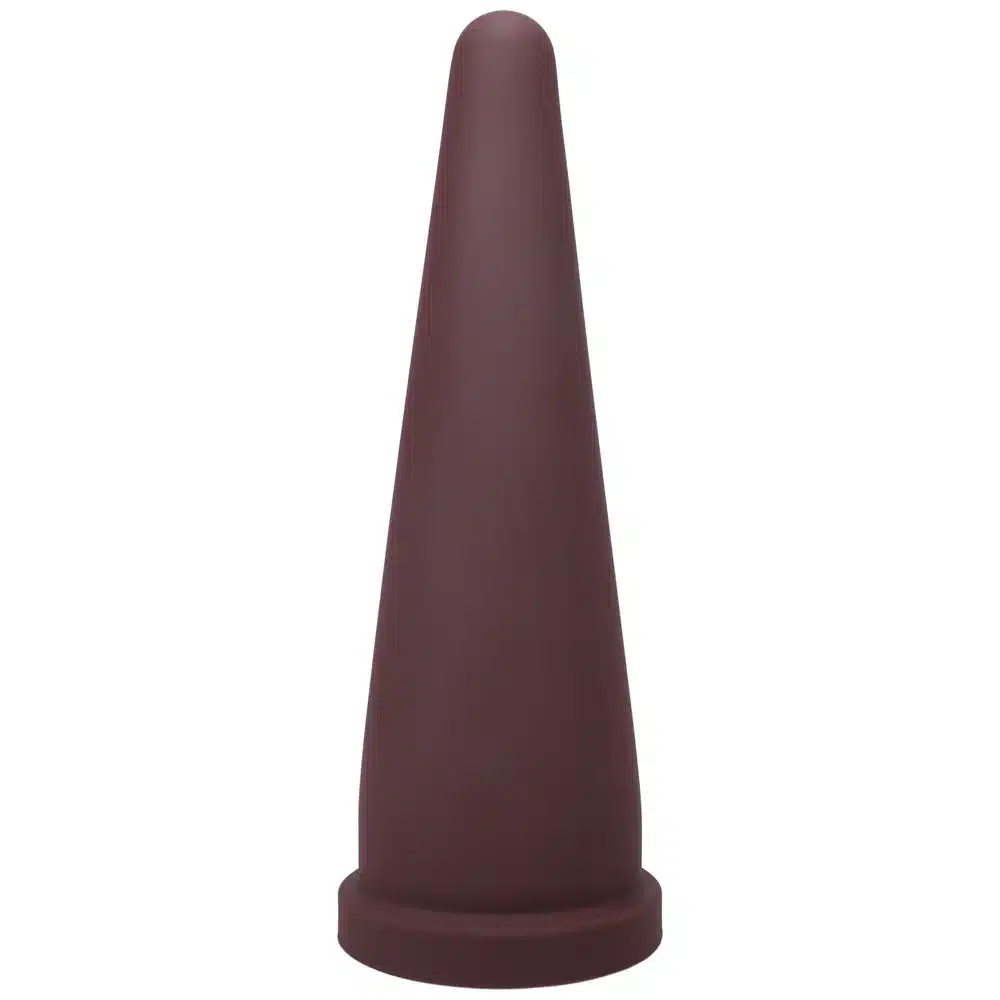 Tantus Cone Large Firm Dildo - Oxblood Red
