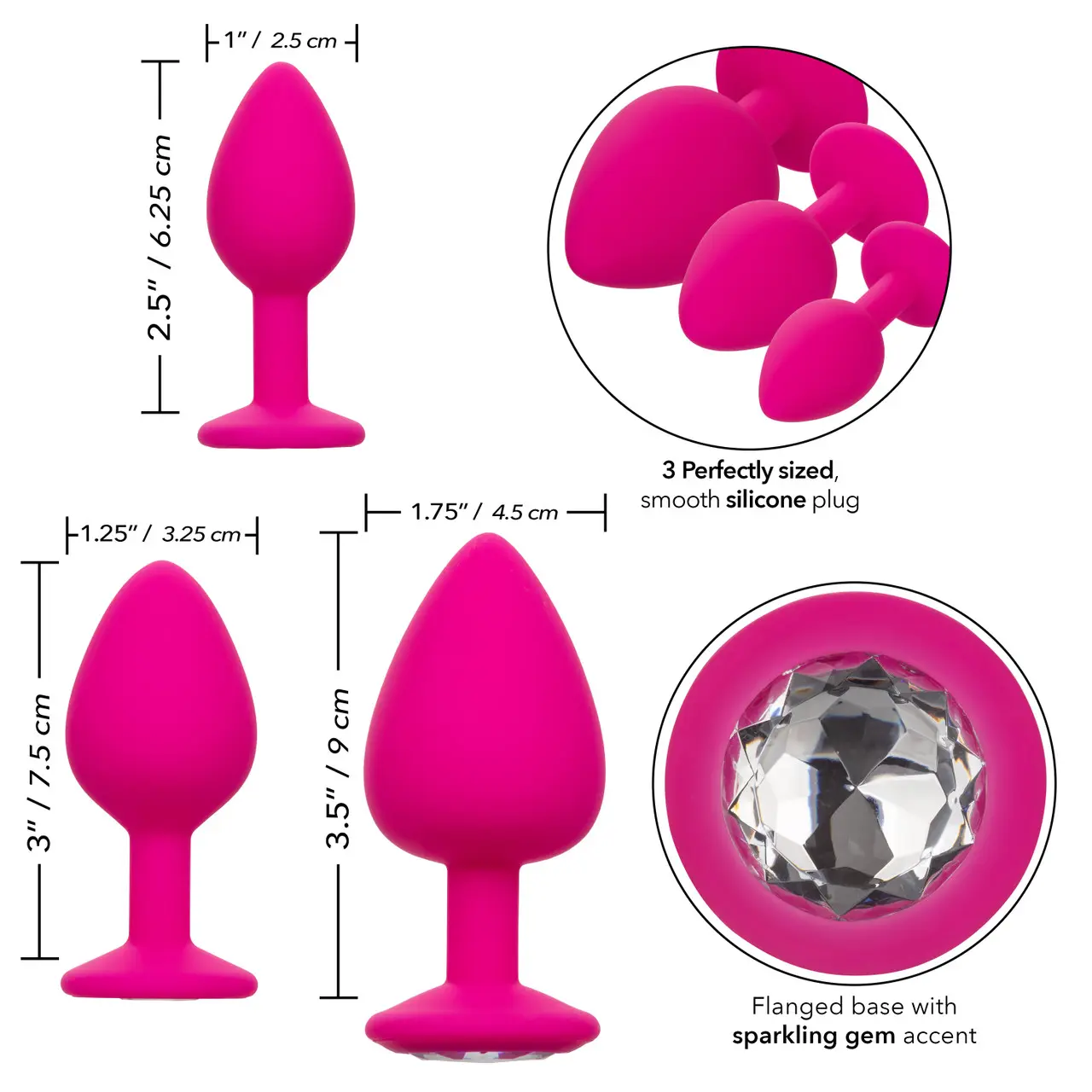 Cheeky Gems Anal Training Kit - Pink