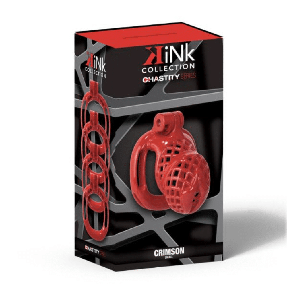 Kink Chastity Crimson Cock Cage Red – Small