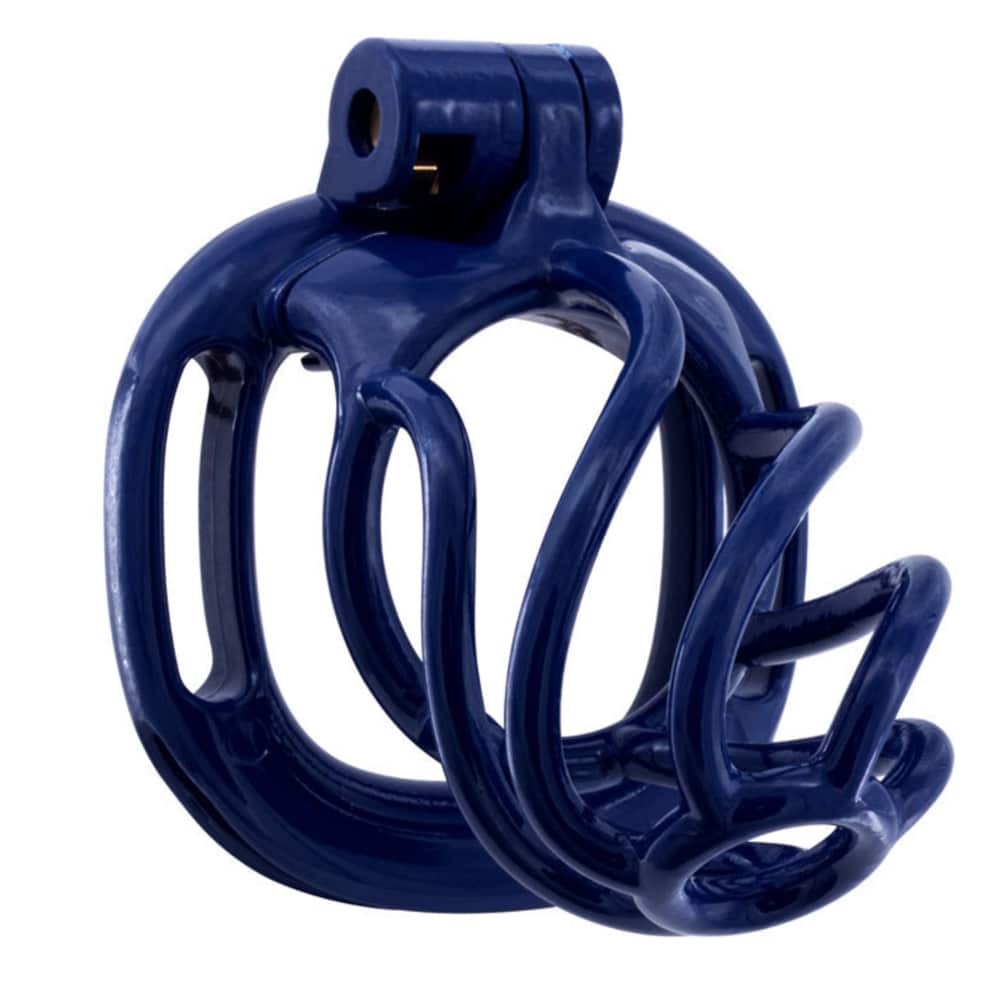 Kink Chastity Helix Cock Cage Dark Blue – Small