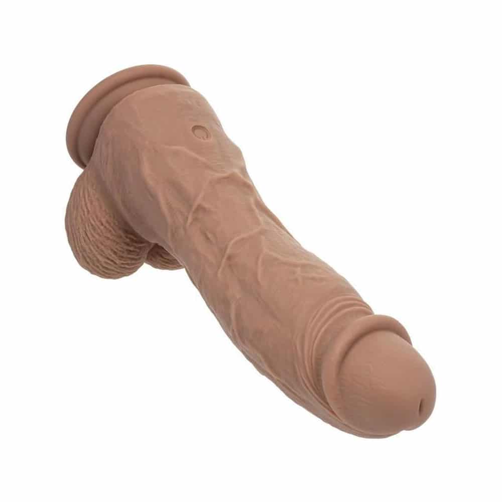 Silicone Studs Big Dick Energy Vibrating Dildo – Chocolate