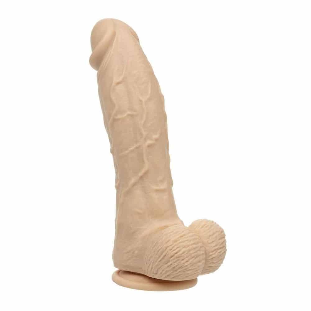 Silicone Studs Big Dick Energy Vibrating Dildo – Vanilla