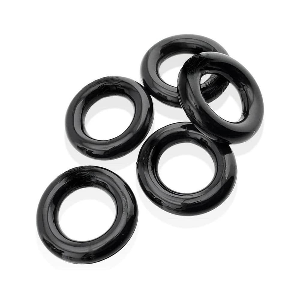 Hunkyjunk Jacker 5 Stack Super Strong Cock Rings – Black