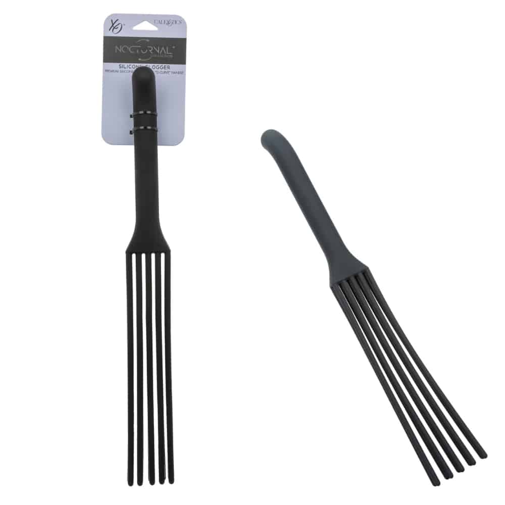 Nocturnal Collection Silicone  Flogger – Black