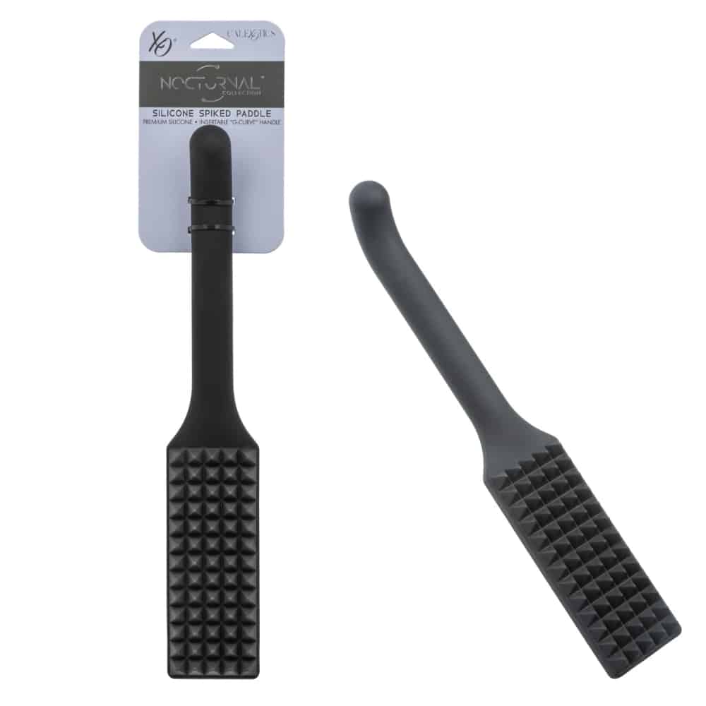 Nocturnal Collection Silicone Spiked Paddle – Black
